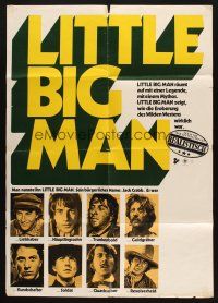 1y378 LITTLE BIG MAN yellow title style German '71 Dustin Hoffman as most neglected hero!