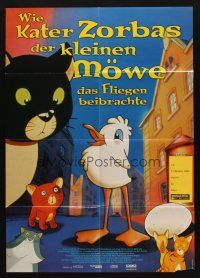 1y383 LUCKY & ZORBA German '98 La gabbianella e il gatto, cool art of cat & chick!