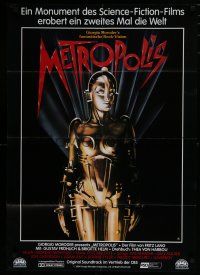 1y388 METROPOLIS German R84 Fritz Lang classic, Girogio Moroder, image of female robot!