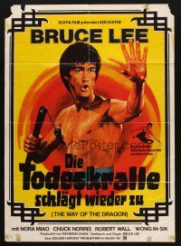 1y410 RETURN OF THE DRAGON German R79 Bruce Lee classic, great artwork of Lee!