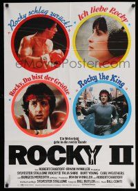 1y414 ROCKY II German '79 images of Sylvester Stallone & Talia Shire, boxing sequel!