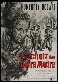 1y439 TREASURE OF THE SIERRA MADRE German R61 different art of Humphrey Bogart by Rolf Goetze!