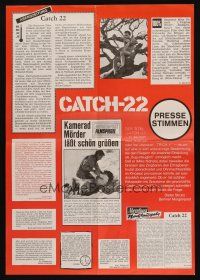 1y210 CATCH 22 German 16x23 '70 directed by Mike Nichols, based on the novel by Joseph Heller!