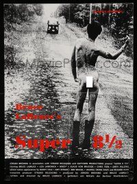1y213 SUPER 8 1/2 German 16x23 '93 Bruce La Bruce, wild image of naked hitchhiker!