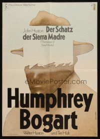 1y214 TREASURE OF THE SIERRA MADRE German 16x23 R66 Humphrey Bogart, Holt, different Hillmann art!