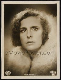 1y252 S.O.S. EISBERG German LC #1 '33 head & shoulders portrait of Leni Riefenstahl in fur coat!