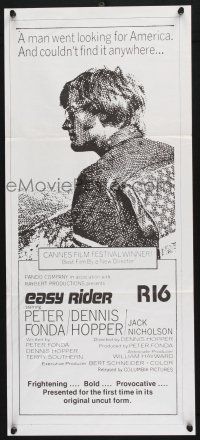 1y027 EASY RIDER New Zealand daybill R78 Peter Fonda, biker classic directed by Dennis Hopper!