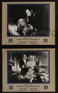1y062 BIG COMBO set of 3 French LCs '56 Cornel Wilde & sexy Jean Wallace, classic film noir!