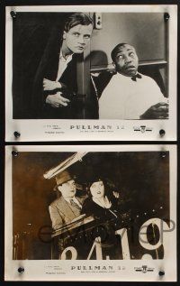 1y055 BY WHOSE HAND set of 7 French LCs '32 Lyon & Barbara Weeks search for killer on Pullman 12!