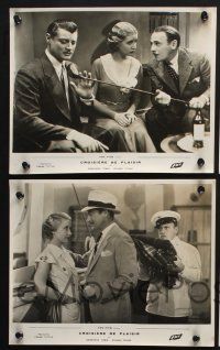 1y060 PLEASURE CRUISE set of 5 French LCs '33 Genevieve Tobin & Roland Young on cruise ship!