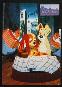 1y233 LADY & THE TRAMP set of 8 German LCs R90s Walt Disney romantic canine dog classic cartoon!