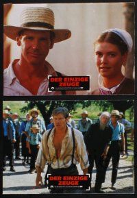 1y240 WITNESS set of 8 German LCs '85 big city cop Harrison Ford in Amish country!