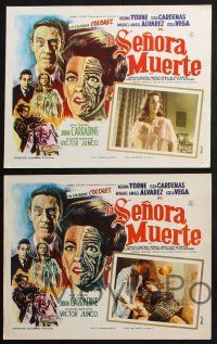 1y093 LA SENORA MUERTE set of 5 Mexican LCs '69 wild horror border art, sexy Regina Torne!
