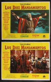 1y090 TEN COMMANDMENTS set of 8 Mexican LCs R60s DeMille classic starring Heston & Brynner!