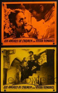 1y021 CARMEN set of 4 South American LCs R60s images of sexy Viviane Romance & Jean Marais!