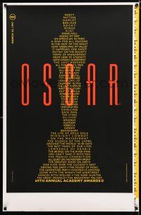 1z022 69TH ANNUAL ACADEMY AWARDS heavy stock printer's test TV 1sh '97 movie titles Oscar design!