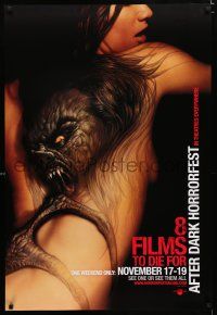 1z026 8 FILMS TO DIE FOR AFTER DARK HORROR FEST teaser DS 1sh '06 wild tattoo monster on woman!