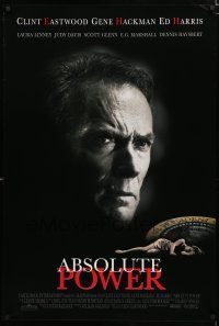 1z029 ABSOLUTE POWER 1sh '97 great image of star & director Clint Eastwood!