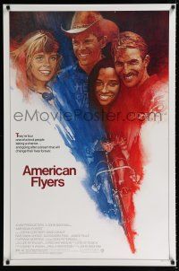 1z057 AMERICAN FLYERS 1sh '85 Kevin Costner, David Grant, Rae Dawn Chong, Grove art of cyclist!