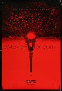 1z067 AS ABOVE SO BELOW teaser DS 1sh '14 found footage thriller, creepy Eiffel Tower image!