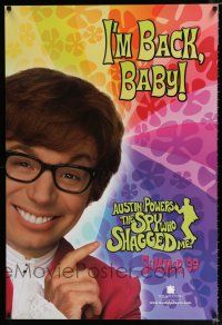 1z081 AUSTIN POWERS: THE SPY WHO SHAGGED ME teaser 1sh '99 Mike Myers in title role!