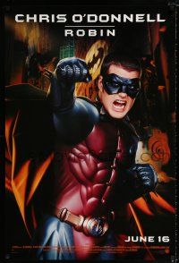 1z103 BATMAN FOREVER advance DS 1sh '95 angry Chris O'Donnell as Robin!
