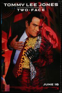 1z101 BATMAN FOREVER advance 1sh '95 image of Tommy Lee Jones as Two-Face!