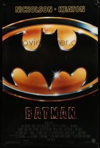 1z097 BATMAN style C 1sh '89 Michael Keaton, Jack Nicholson, directed by Tim Burton!