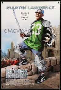 1z132 BLACK KNIGHT style A DS 1sh '01 wacky image of Martin Lawrence with sword & armor!