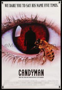 1z159 CANDYMAN 1sh '92 Clive Barker, creepy close-up image of bee in eyeball!