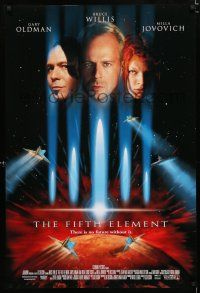 1z284 FIFTH ELEMENT DS 1sh '97 Bruce Willis, Milla Jovovich, Oldman, directed by Luc Besson!