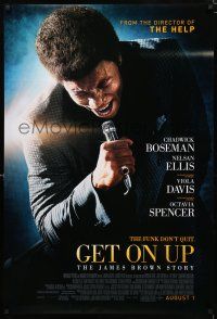 1z301 GET ON UP advance DS 1sh '14 great image of Chadwick Boseman as James Brown!