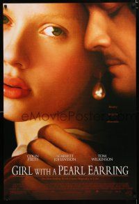 1z308 GIRL WITH A PEARL EARRING DS 1sh '04 Colin Firth & sexy Scarlett Johansson!