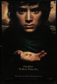 1z482 LORD OF THE RINGS: THE FELLOWSHIP OF THE RING teaser 1sh '01 J.R.R. Tolkien, one ring!
