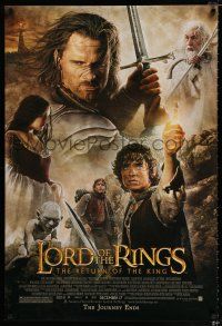 1z484 LORD OF THE RINGS: THE RETURN OF THE KING advance 1sh '03 Jackson, cool cast montage!