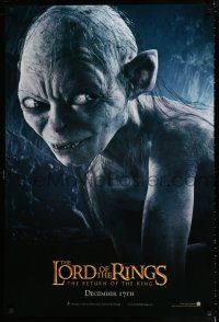 1z492 LORD OF THE RINGS: THE RETURN OF THE KING teaser DS 1sh '03 Andy Serkis as Gollum!