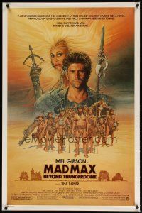 1z509 MAD MAX BEYOND THUNDERDOME 1sh '85 art of Mel Gibson & Tina Turner by Richard Amsel