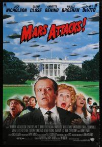 1z516 MARS ATTACKS! 1sh '96 directed by Tim Burton, Jack Nicholson, Glenn Close, Brosnan!