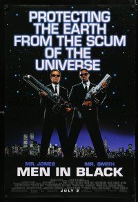 1z534 MEN IN BLACK advance DS 1sh '97 Will Smith & Tommy Lee Jones with huge guns!