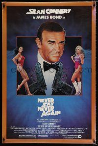 1z579 NEVER SAY NEVER AGAIN 1sh '83 art of Sean Connery as James Bond 007 by Obrero!