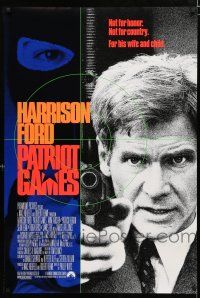 1z595 PATRIOT GAMES DS 1sh '92 Harrison Ford is Jack Ryan, from Tom Clancy novel!