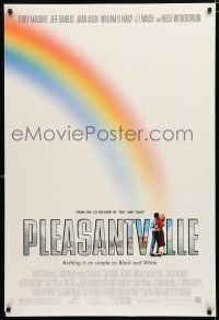 1z608 PLEASANTVILLE DS 1sh '98 Tobey Maguire, Reese Witherspoon, cool poster design!