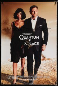 1z629 QUANTUM OF SOLACE advance DS 1sh '08 Daniel Craig as James Bond, sexy Olga Kurylenko!
