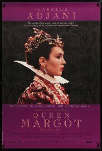 1z634 QUEEN MARGOT 1sh '94 La Reine Margot, super close up of beautiful Isabelle Adjani!