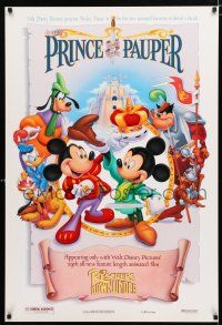 1z643 RESCUERS DOWN UNDER/PRINCE & THE PAUPER DS 1sh '90 Disney cartoon double-feature!
