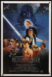 1z646 RETURN OF THE JEDI style B 1sh '83 George Lucas classic, Mark Hamill, Harrison Ford, Sano art