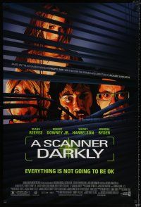 1z672 SCANNER DARKLY DS 1sh '06 Keanu Reeves, Robert Downey, Jr., Harrelson, Winona Ryder!