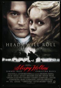 1z699 SLEEPY HOLLOW DS 1sh '99 directed by Tim Burton, Johnny Depp & Christina Ricci!