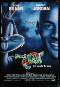 1z704 SPACE JAM DS 1sh '96 Michael Jordan & Bugs Bunny in outer space!