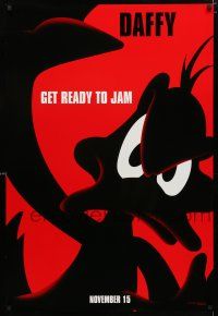 1z709 SPACE JAM teaser DS 1sh '96 Michael Jordan, cool artwork of Daffy Duck!